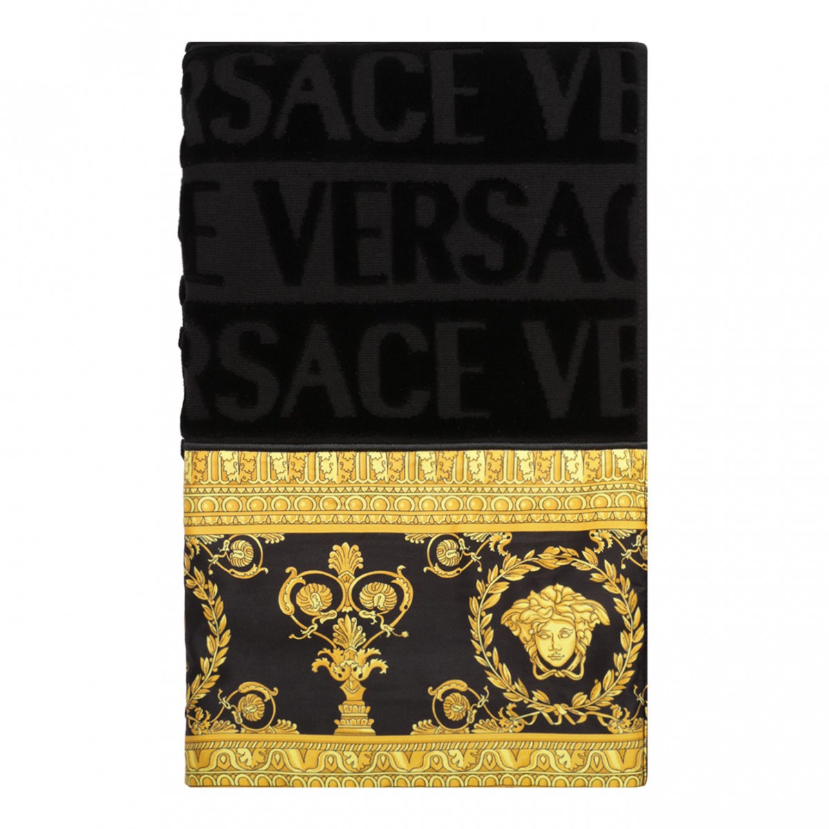 Black Bath Towel I Heart Baroque