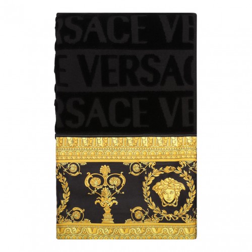 Black Bath Towel I Heart Baroque