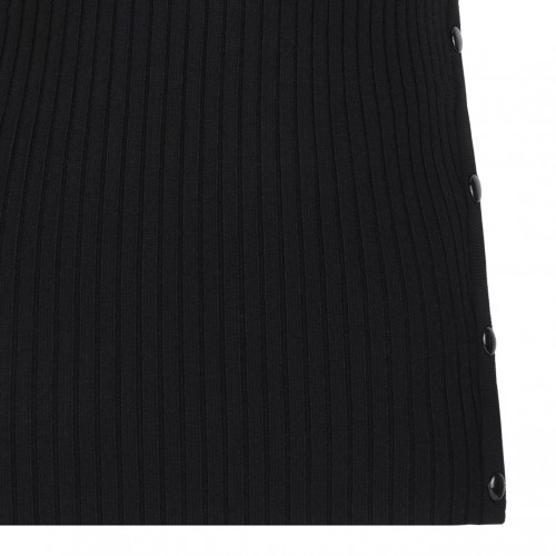 Black Logo-Embroidered Ribbed Tank Top