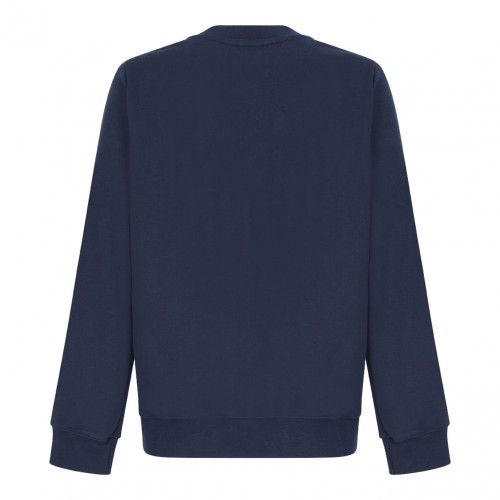 Navy Blue Skye Logo-Embroidered Cotton Sweatshirt 2