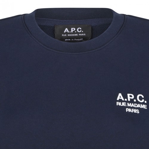 Navy Blue Skye Logo-Embroidered Cotton Sweatshirt