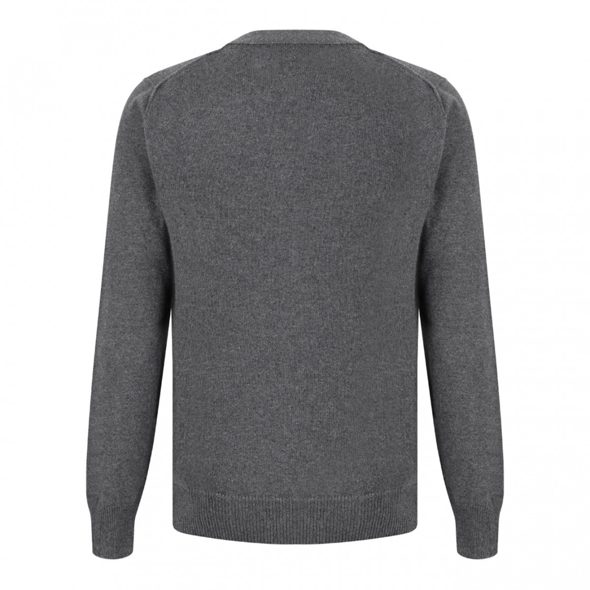 Medium Grey V-Neck Cashmere Cardigan