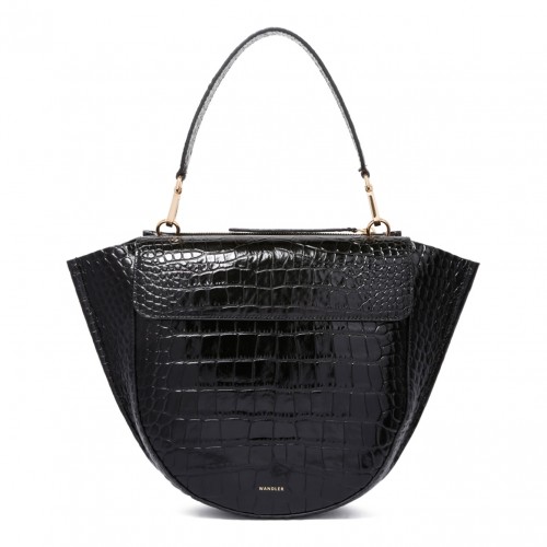 Black Croco Hortensia Bag