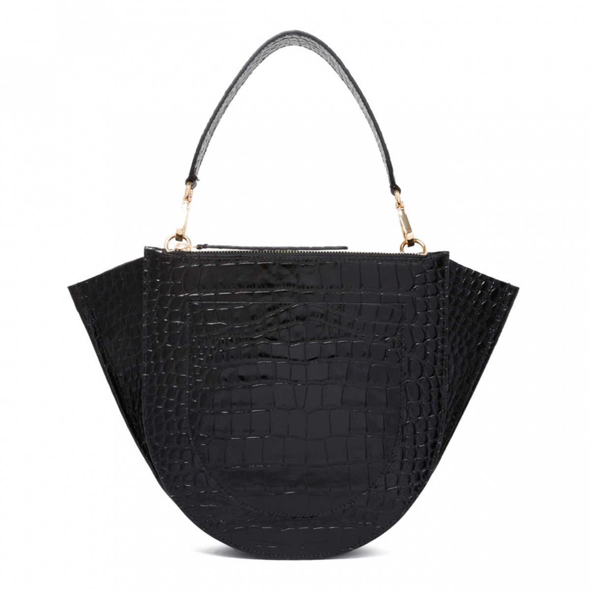 Black Croco Hortensia Bag