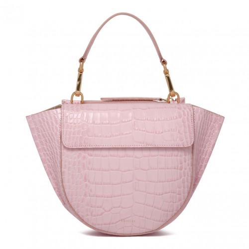 Light Pink Croco Hortensia Bag