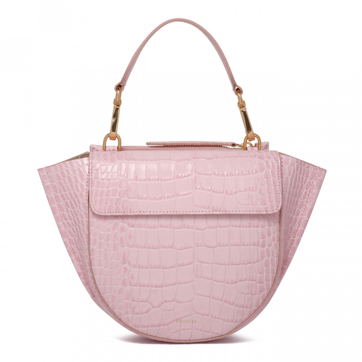 Light Pink Croco Hortensia Bag