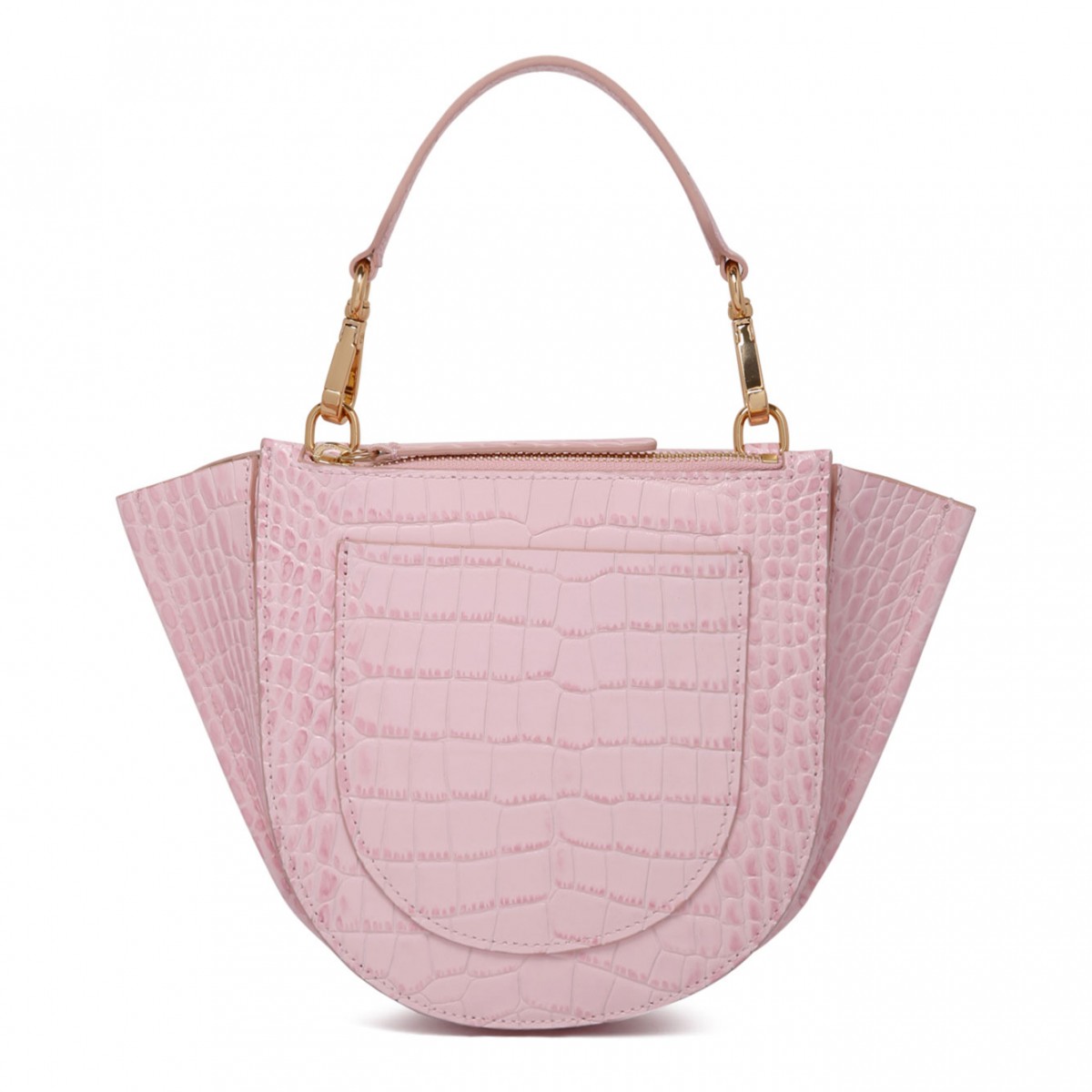 Light Pink Croco Hortensia Bag
