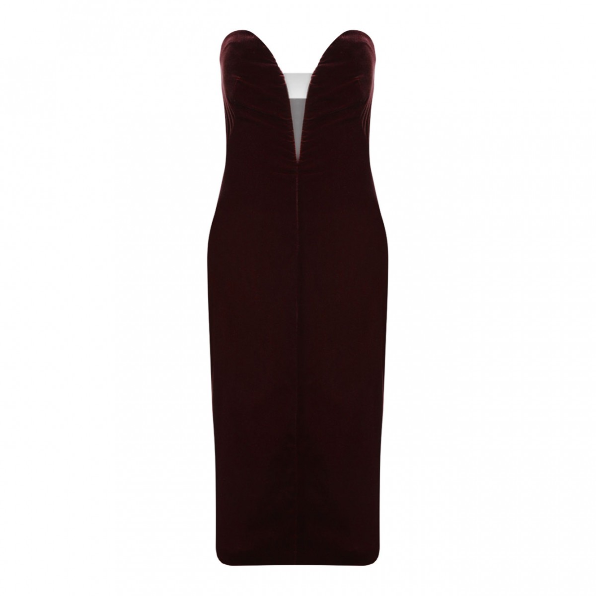 Strapless Velvet Cocktail Dress