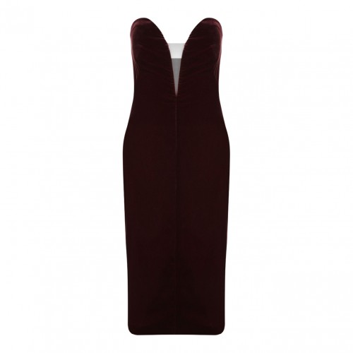 Strapless Velvet Cocktail Dress
