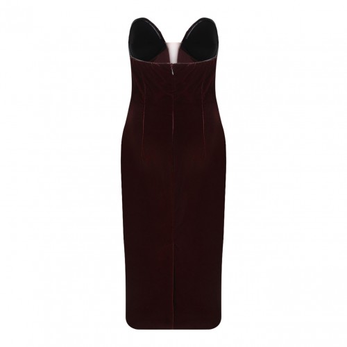 Strapless Velvet Cocktail Dress