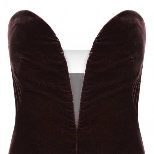 Strapless Velvet Cocktail Dress