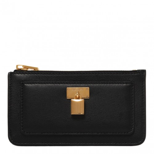 Black Padlock Zipped Card Holder