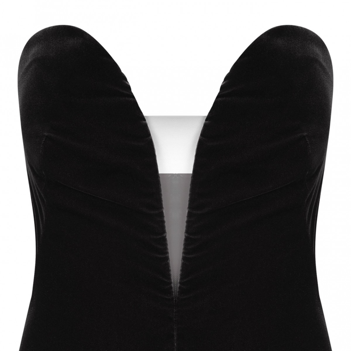 Black Strapless Velvet Cocktail Dress