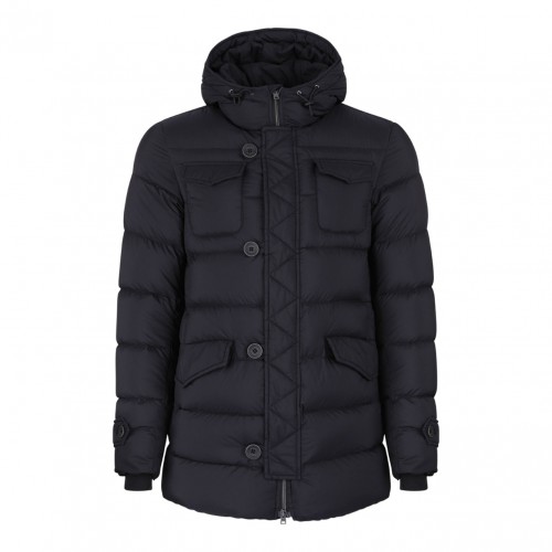 Black Multi-Pocket Goose Down Jacket