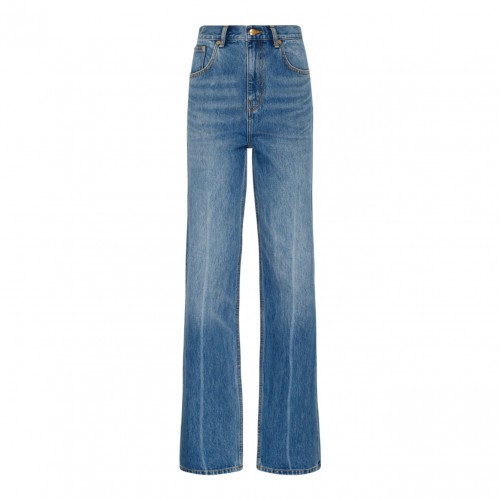 Blue Cotton Denim Jeans