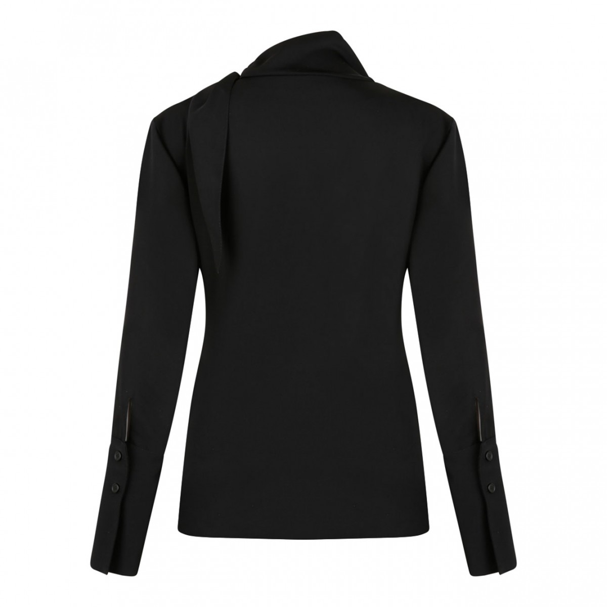 Black Asymmetrical Blouse