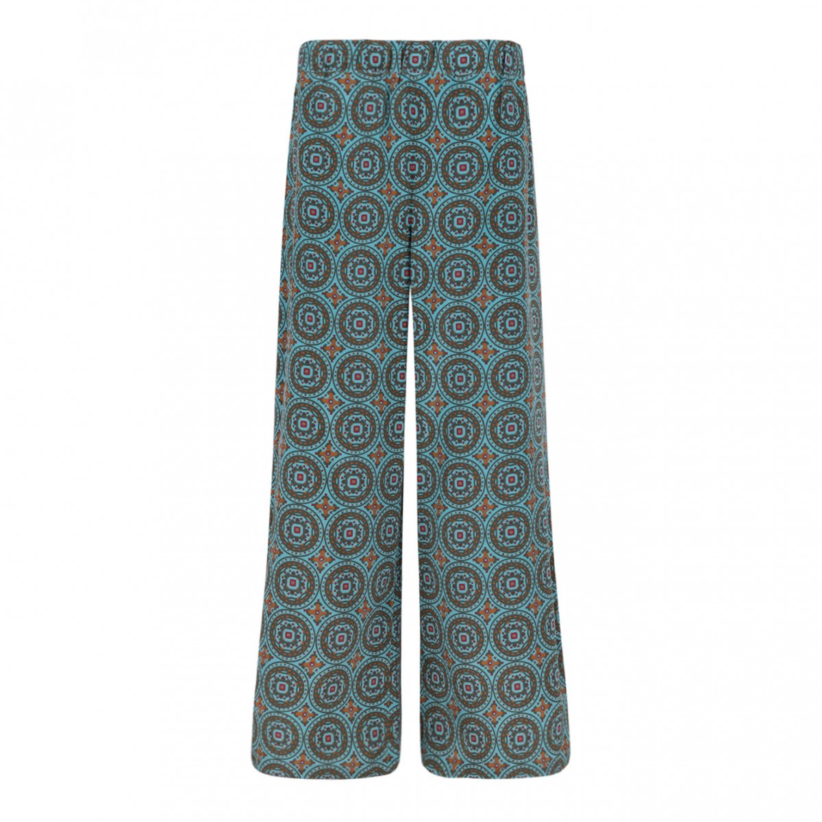 Multicolor Jacquard Wide-Leg Pants