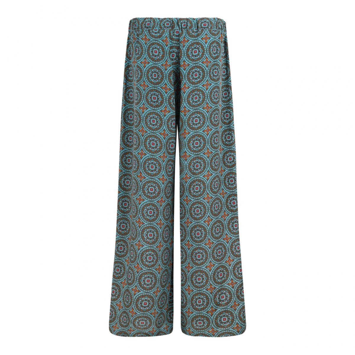Multicolor Jacquard Wide-Leg Pants