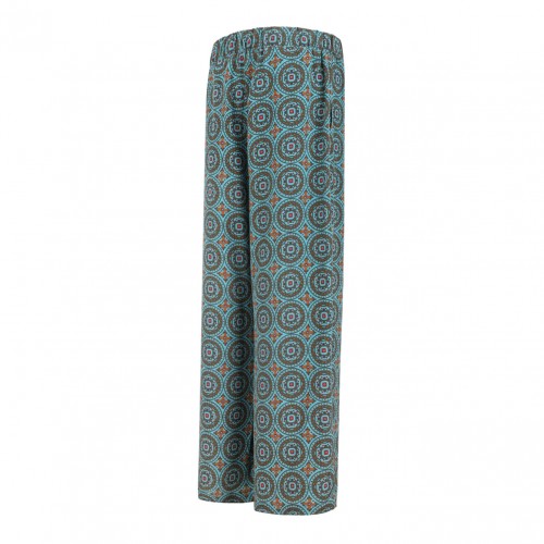 Multicolor Jacquard Wide-Leg Pants