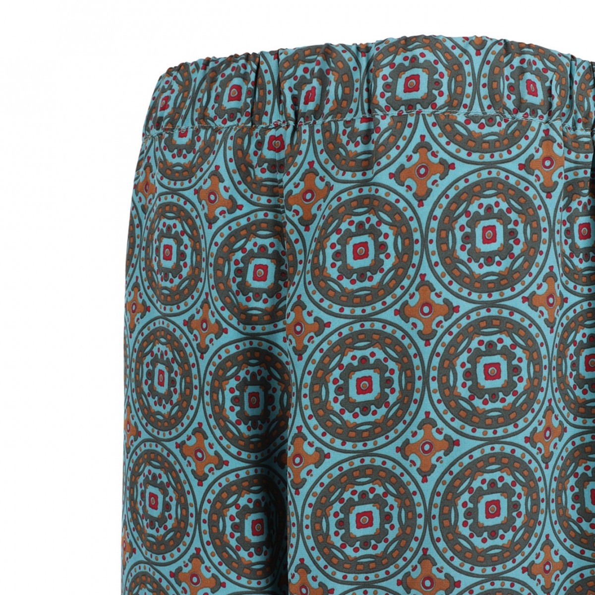 Multicolor Jacquard Wide-Leg Pants