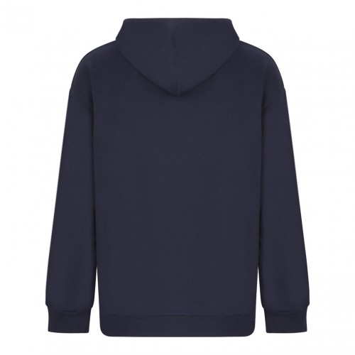 Navy Blue Milo Logo-Print Hoodie 2