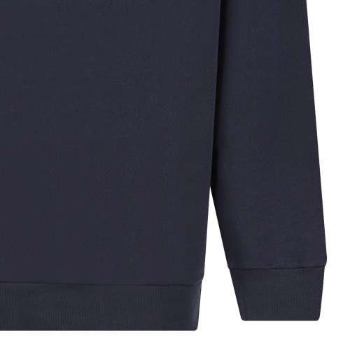 Navy Blue Milo Logo-Print Hoodie