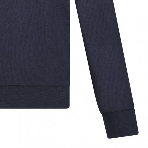 Navy Blue VPC Logo-Print Cotton Sweatshirt