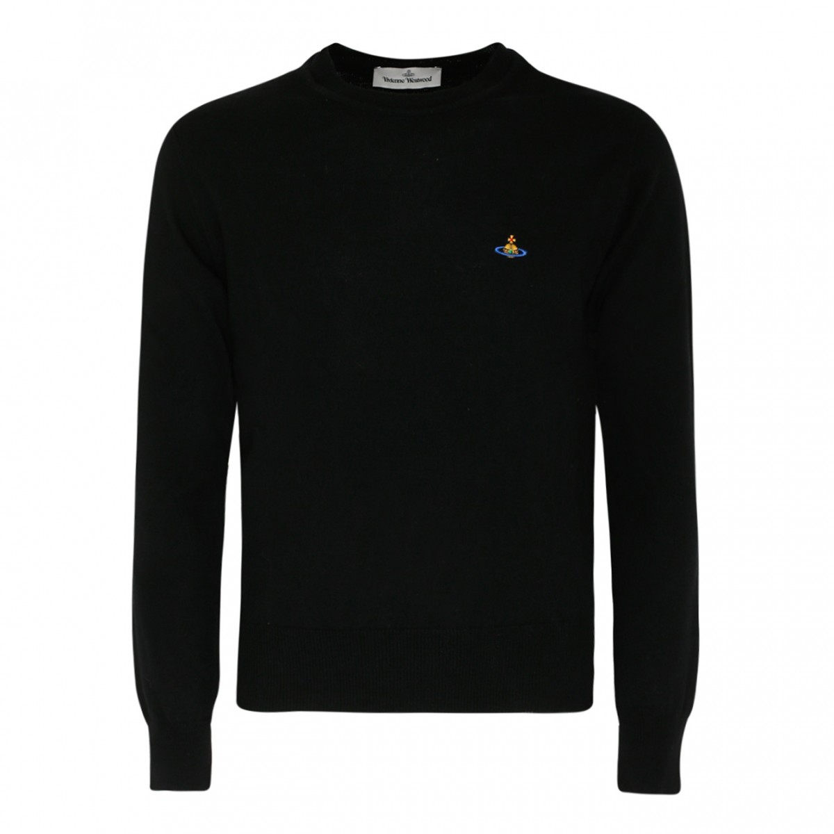 Black Cotton Orb Embroidered Jumper