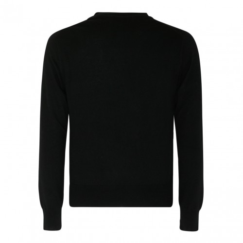 Black Cotton Orb Embroidered Jumper