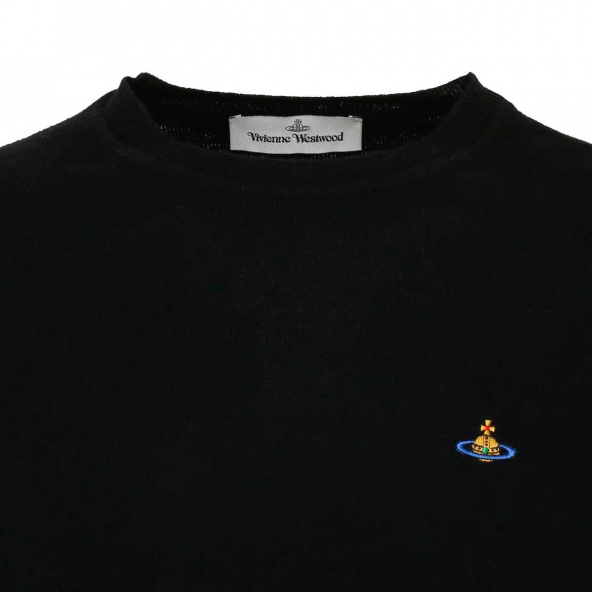 Black Cotton Orb Embroidered Jumper