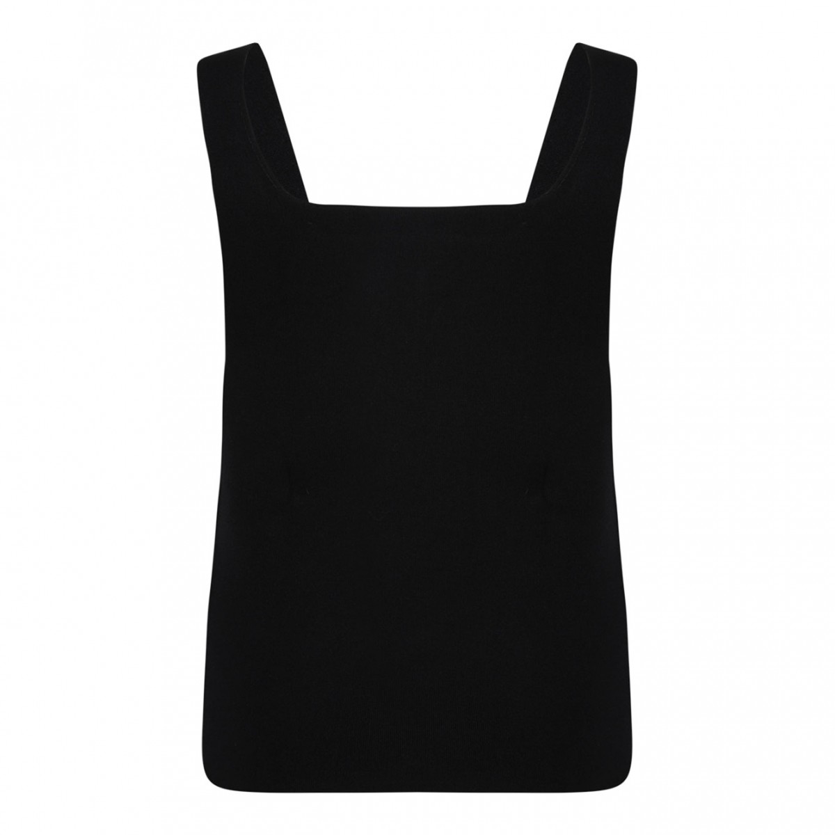 Black Anchor-Embroidered Tank Top