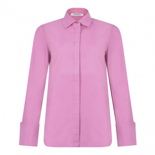 Peonia Pink Logo-Embroidered Shirt