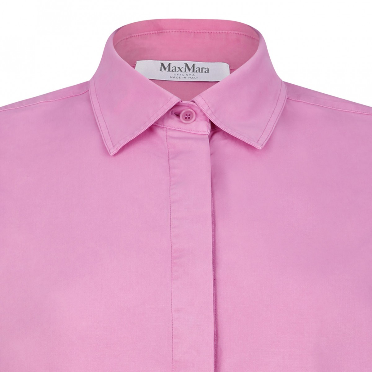 Peonia Pink Logo-Embroidered Shirt