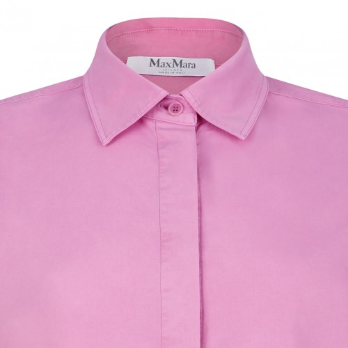 Peonia Pink Logo-Embroidered Shirt
