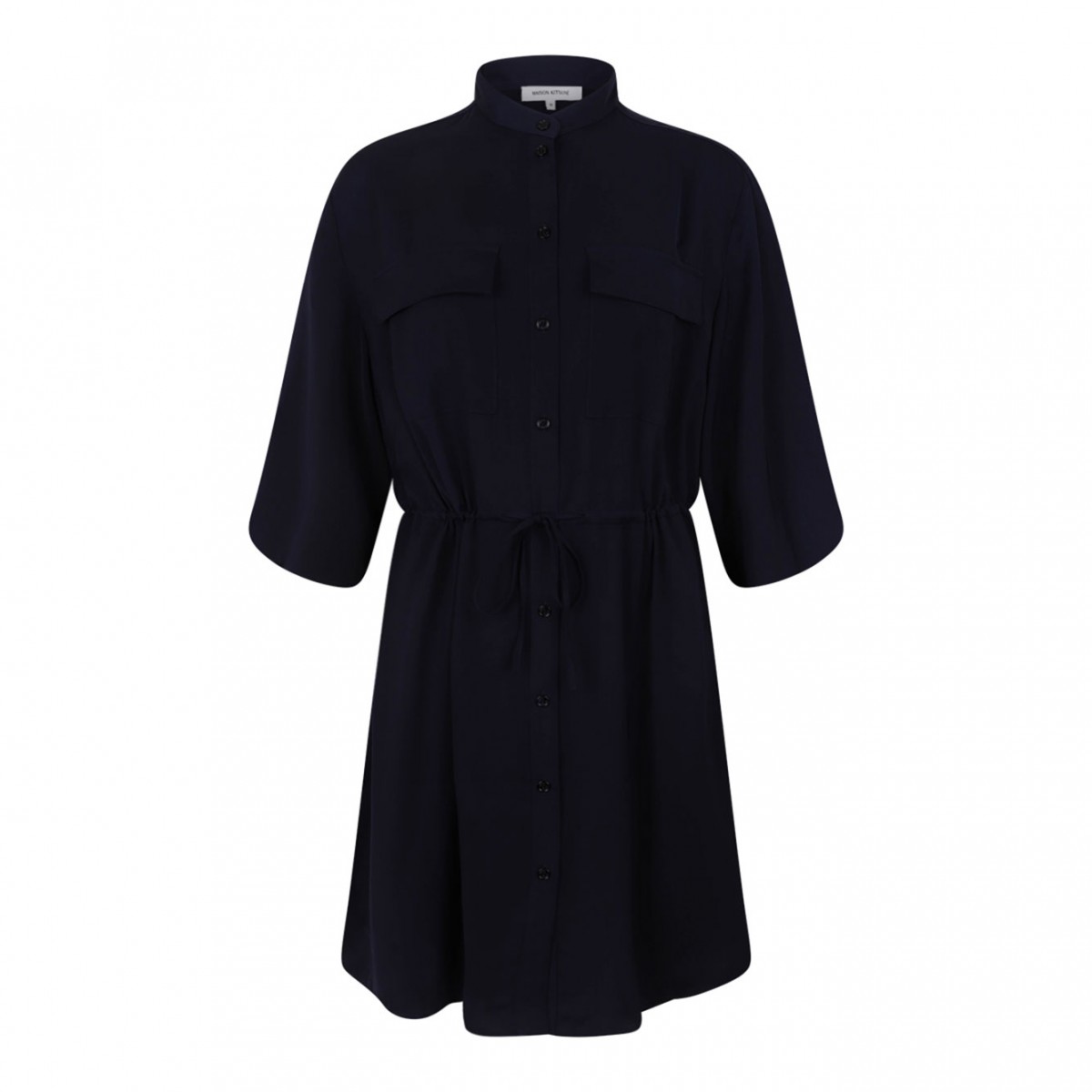 Navy Blue Short Sleeve Minidress