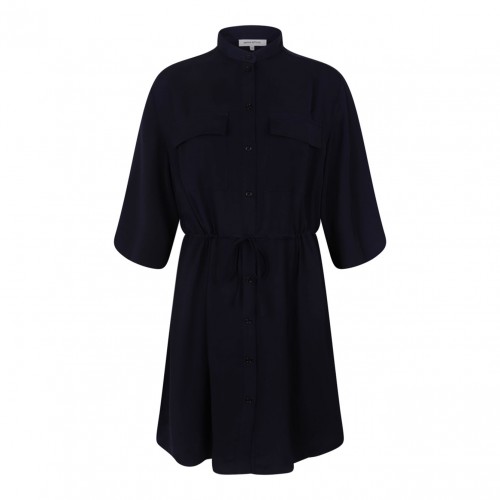 Navy Blue Short Sleeve Minidress