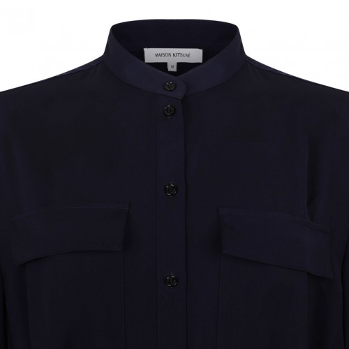 Navy Blue Short Sleeve Minidress