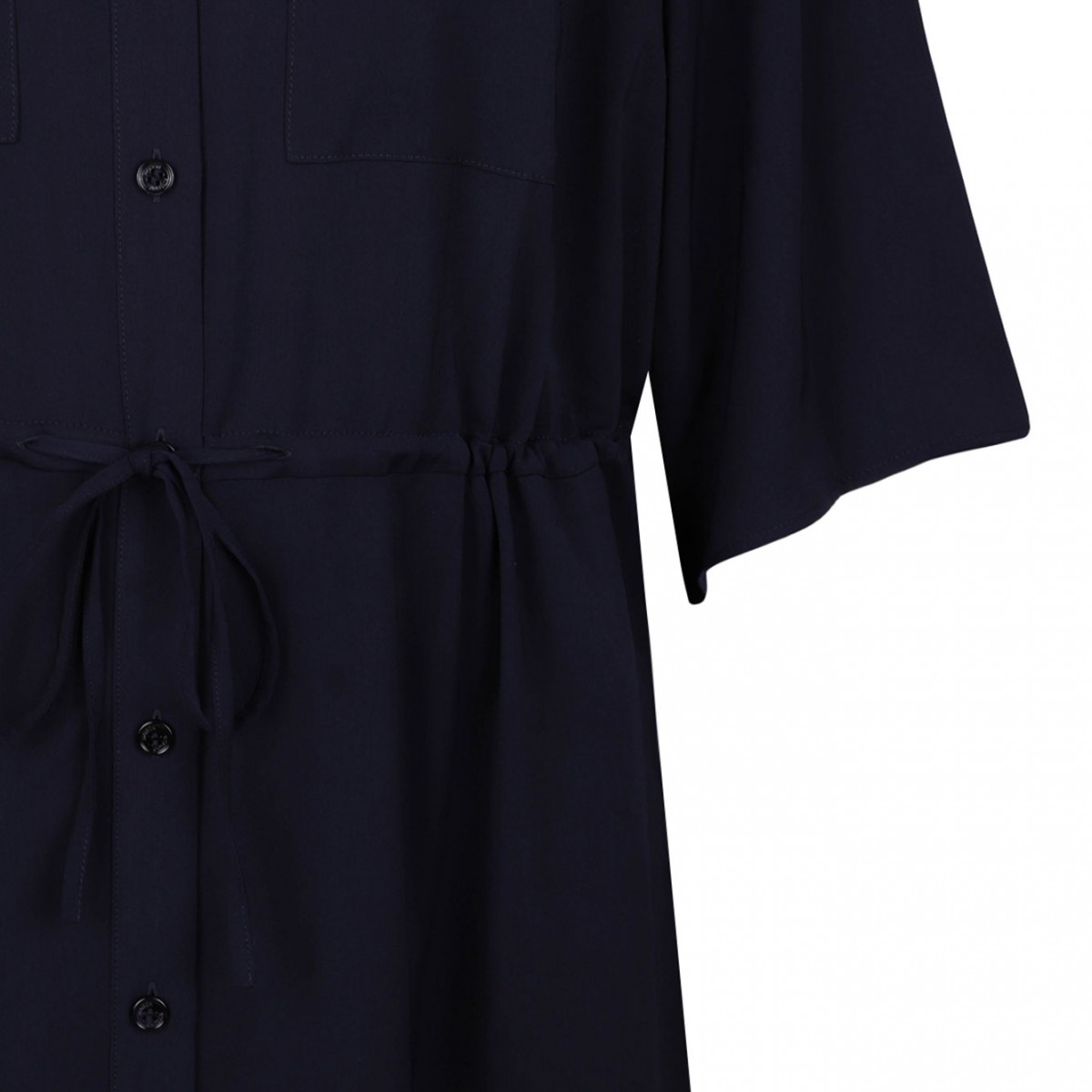 Navy Blue Short Sleeve Minidress