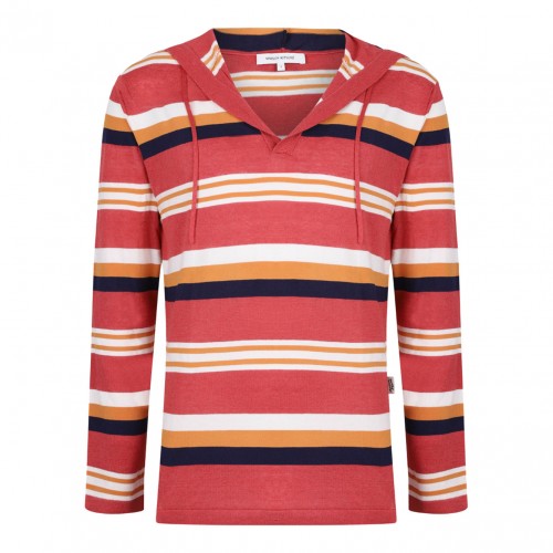 Multicolour Striped Hooded Jumper