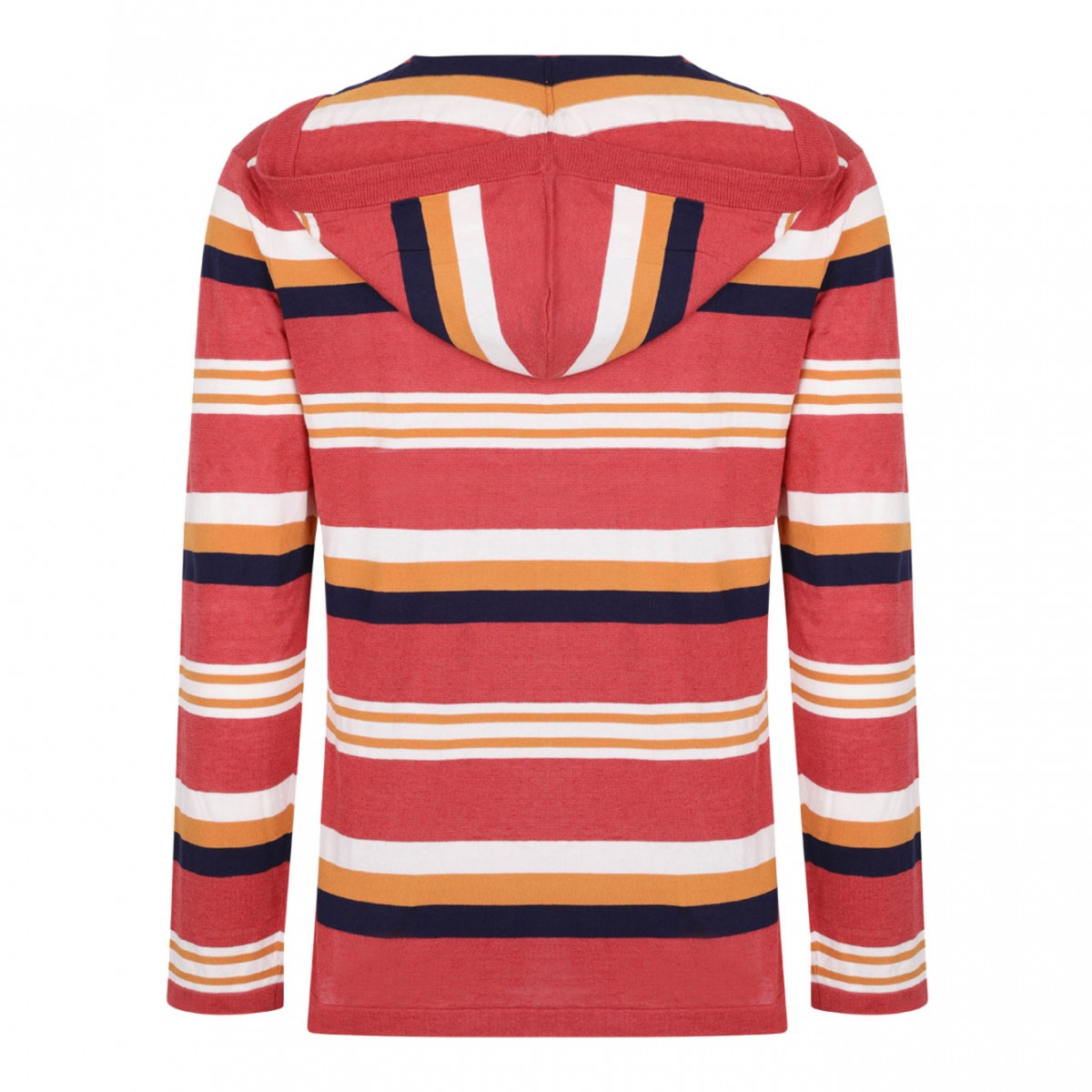 Multicolour Striped Hooded Jumper