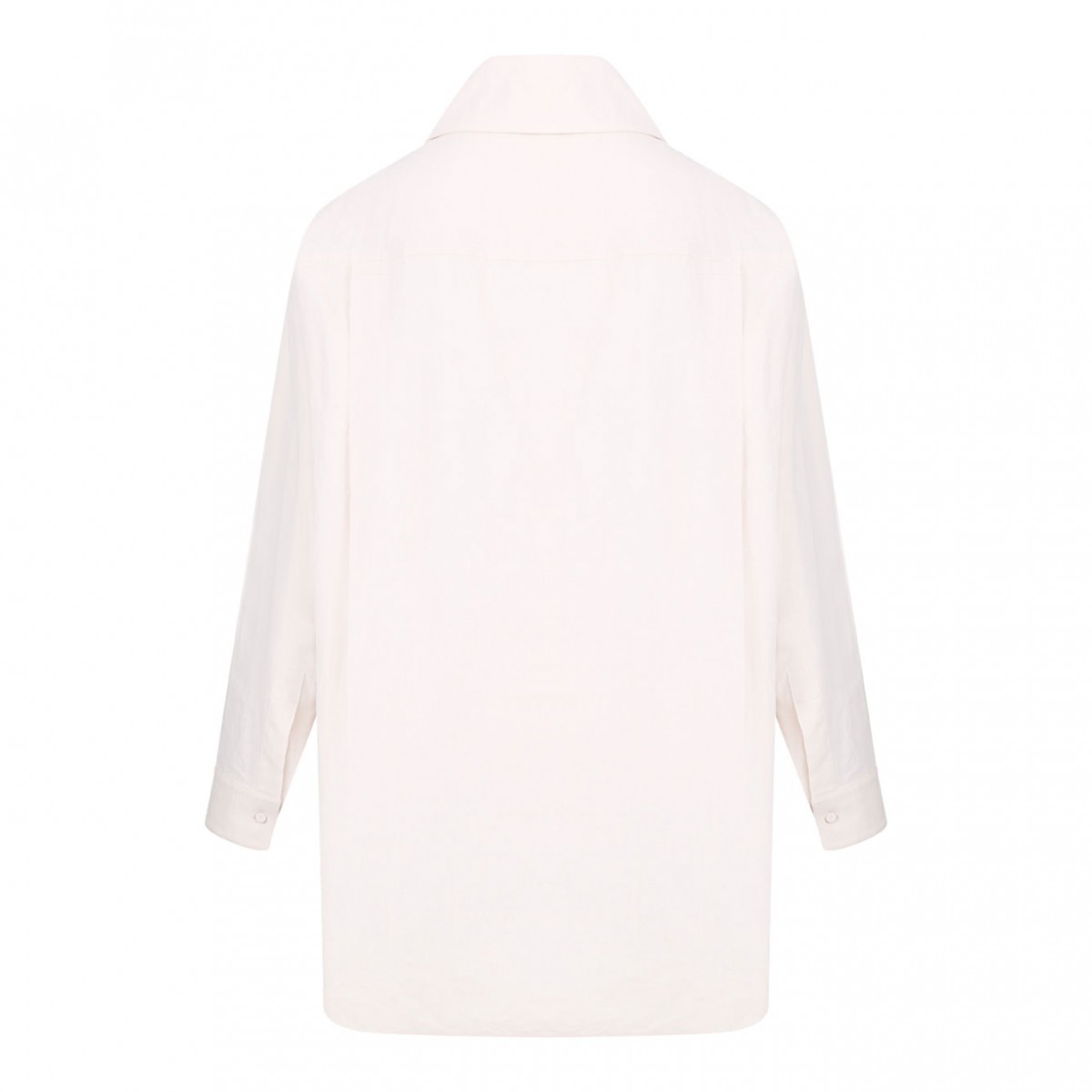 Cream White Linen Chambray Shirt