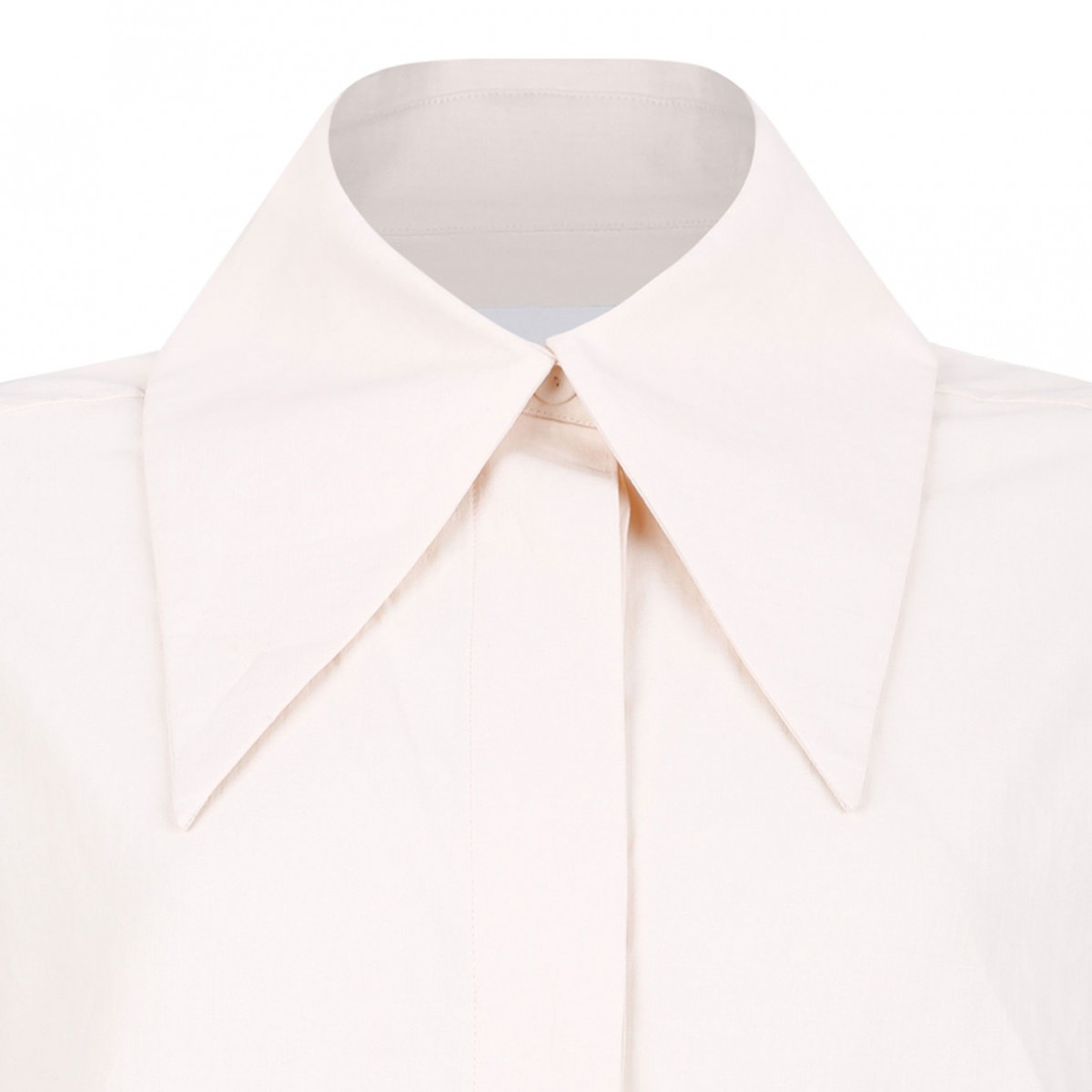 Cream White Linen Chambray Shirt