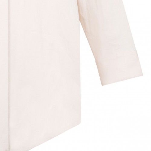 Cream White Linen Chambray Shirt