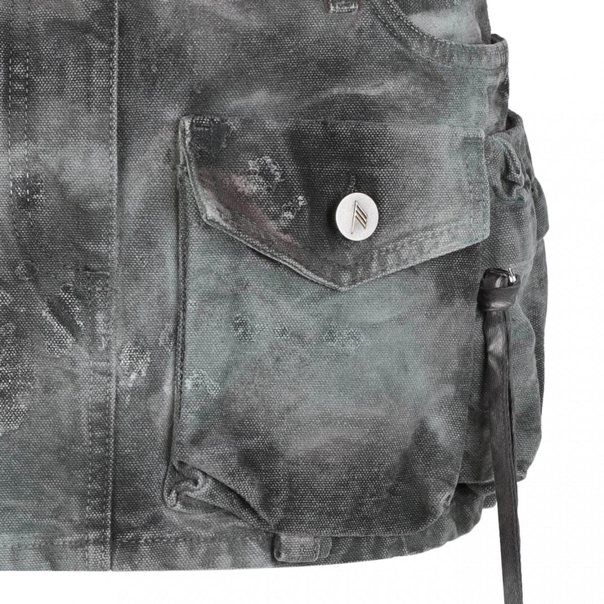 Stained Green Camouflage Fay Mini Skirt