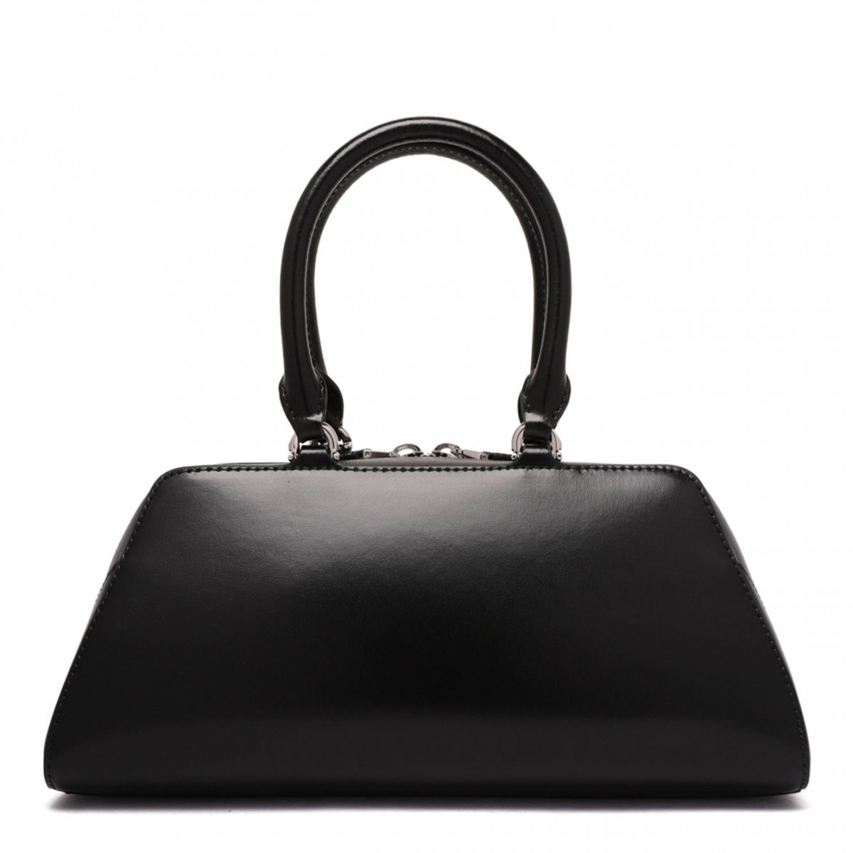 Black Antigona East-West Small Leather Box Bag