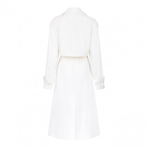 Ivory White Double-Breasted Trench Coat 2