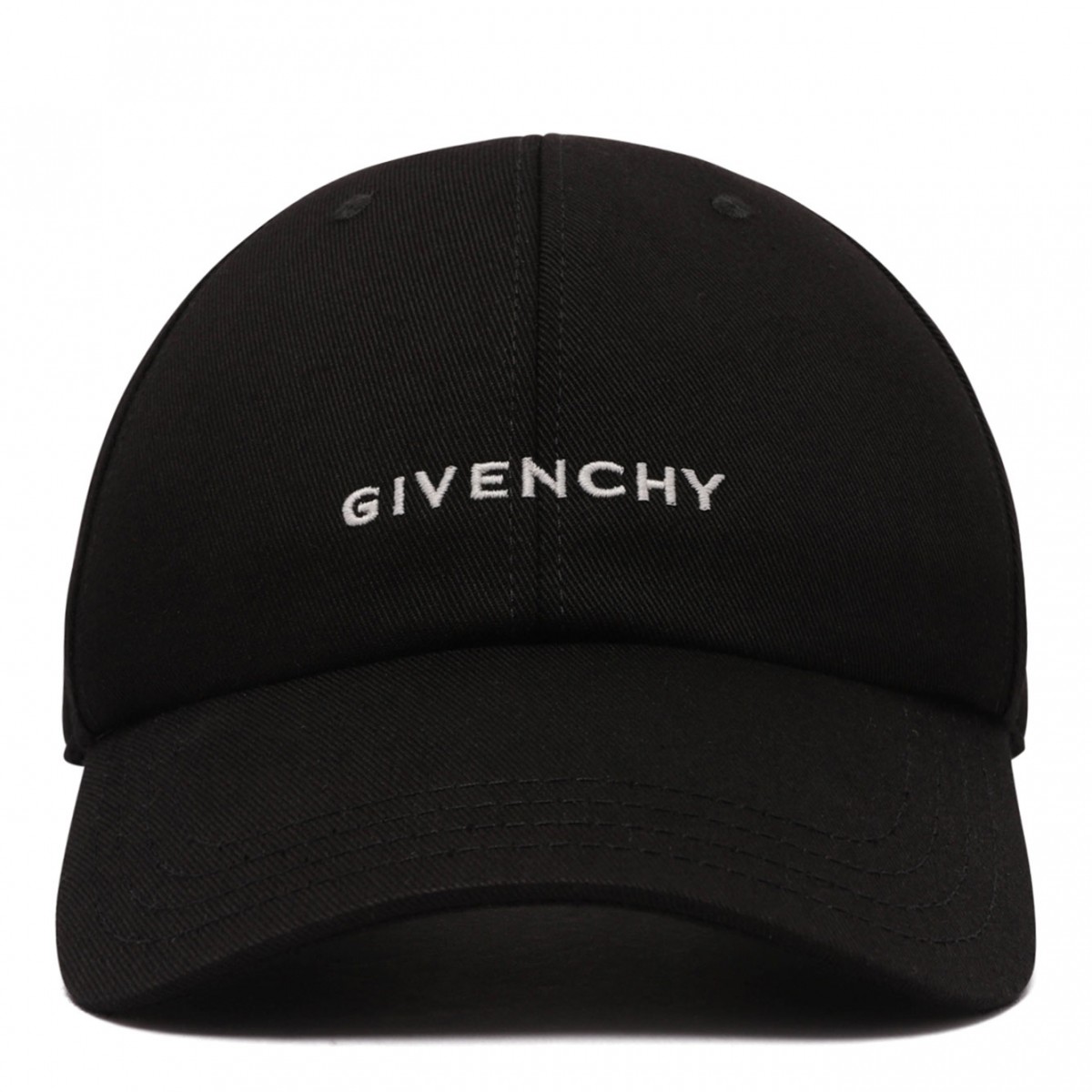Black Logo Embroidered Baseball Cap