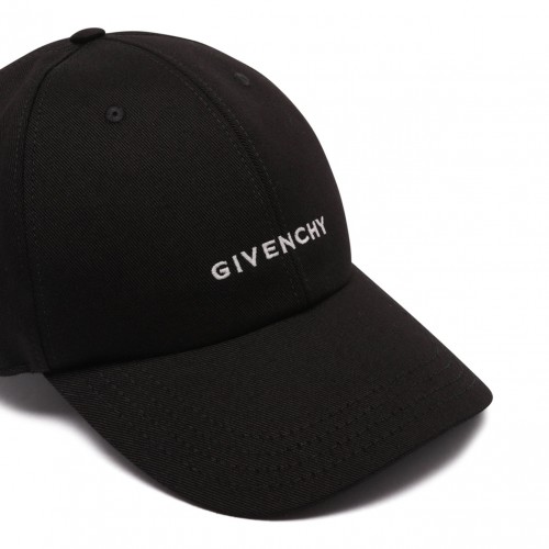 Black Logo Embroidered Baseball Cap 2