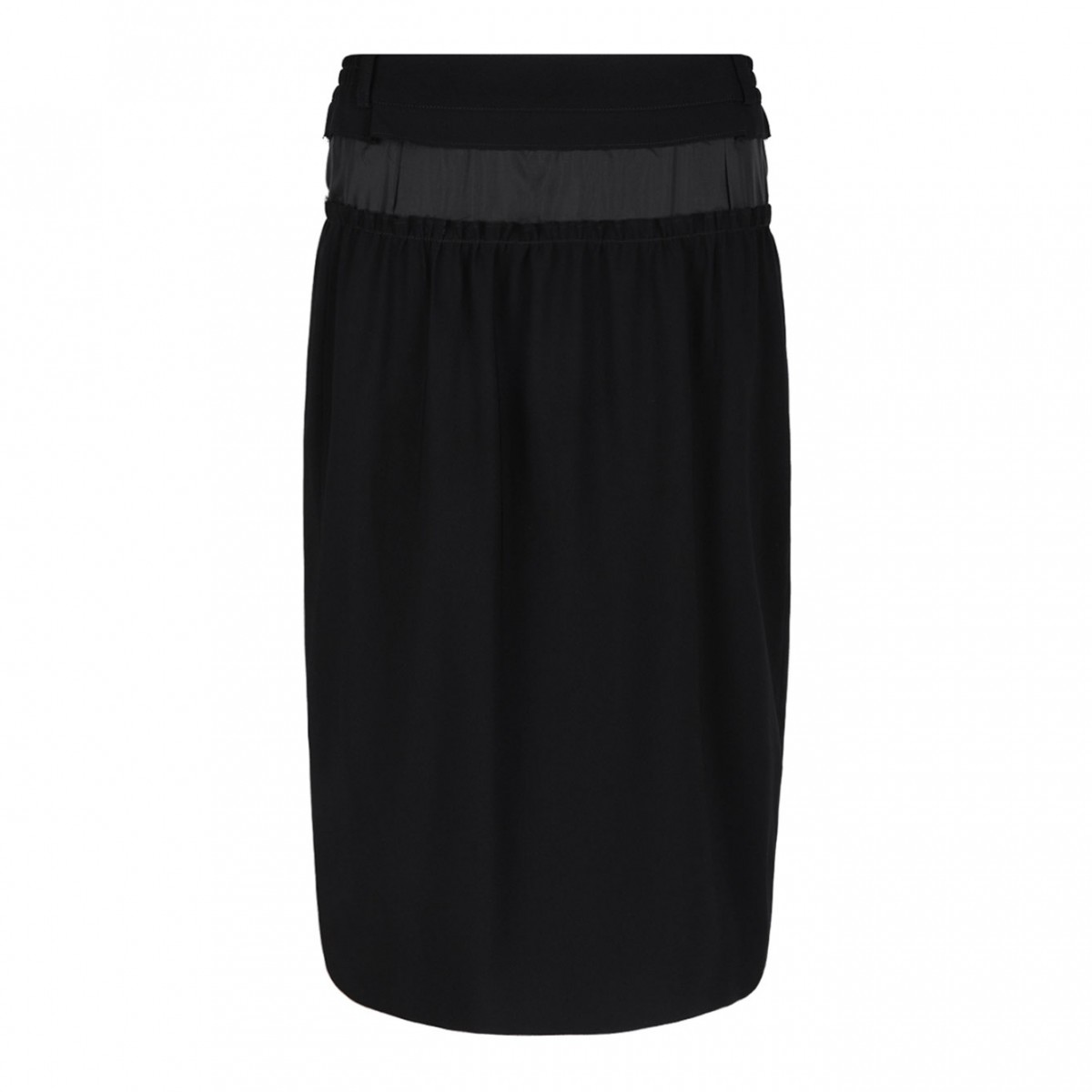 Black Pencil Midi Skirt