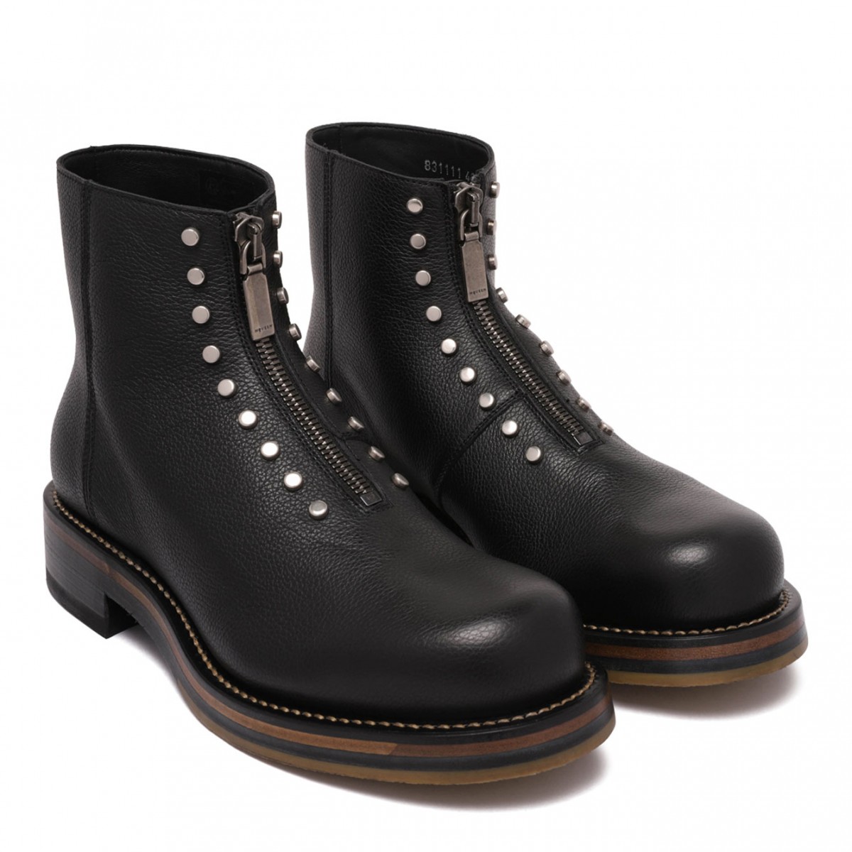 Black Stud-Embellished Boots